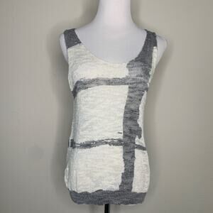 Religion White Gray Sweater Vest Sleeveless Sz Small